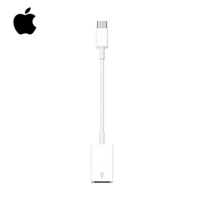 Apple Adaptateur OTG USB-C Femelle vers USB-C Mâle (Blanc) _ MJ1M2ZM/A