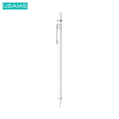 USAMS Stylet Fine-tip Active Capacitive Stylus Pen Micro USB 140mAh (Blanc) _ US-ZB057